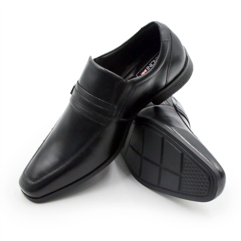 MASCULINO SAPATO SOCIAL SEM CADARCO FERRACINI 4462 281 G ALPINA PRETO