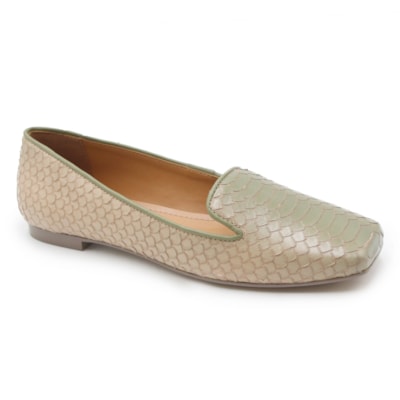 Mocassim Feminino Tabita Creme/Cactus - 239431