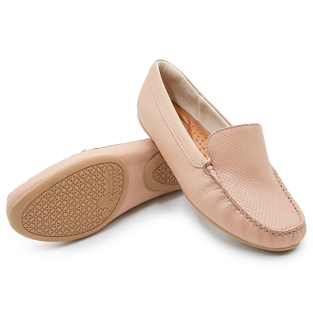 mocassim feminino bege