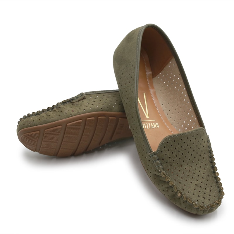 Mocassim Vizzano Verde Militar 233839 Anita Shoes