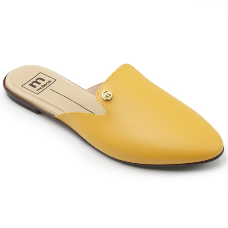 Mule Moleca Sapato Verniz Moleca Mule Sapato Mostarda Mule Moleca