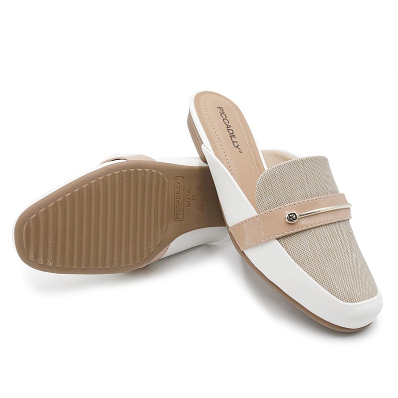 Mule Piccadilly Branco/Creme - 233480