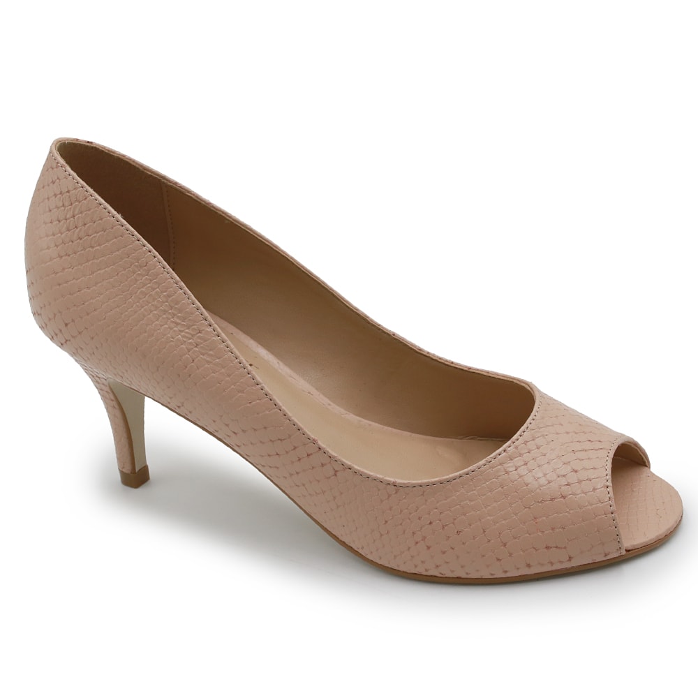 Peep Toe Ferrette Feminina Cipria - 248556 - Anita Shoes