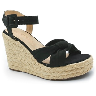 Plataforma Feminina Mezzo Punto Preto - 222665