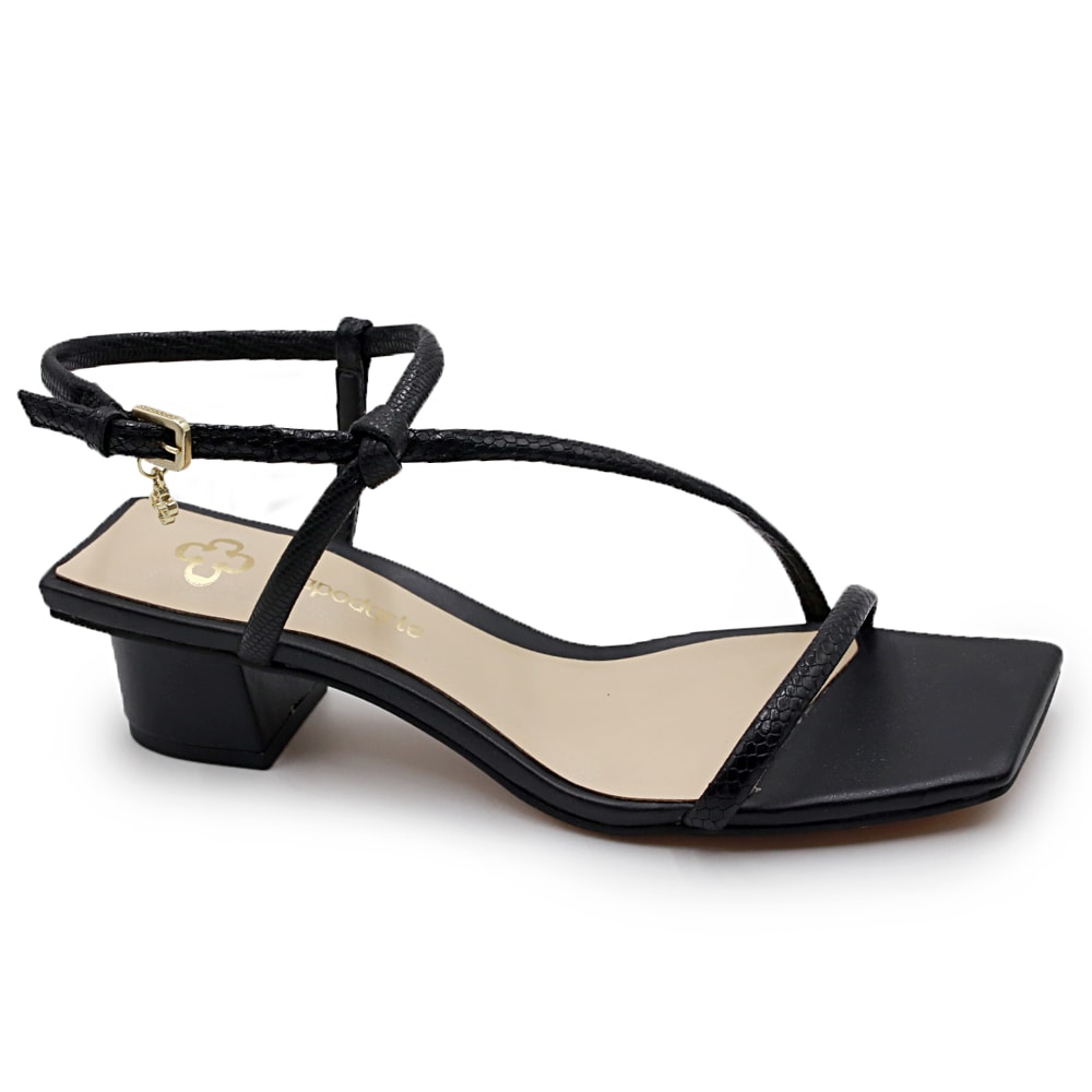 Sandalia Capodarte Feminina Preto - 248844 - Anita Shoes