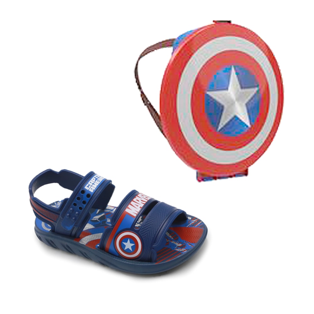 sandalia capitao america com maleta
