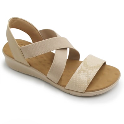 Sandalia Malu Feminina Nude/Bistro - 235914