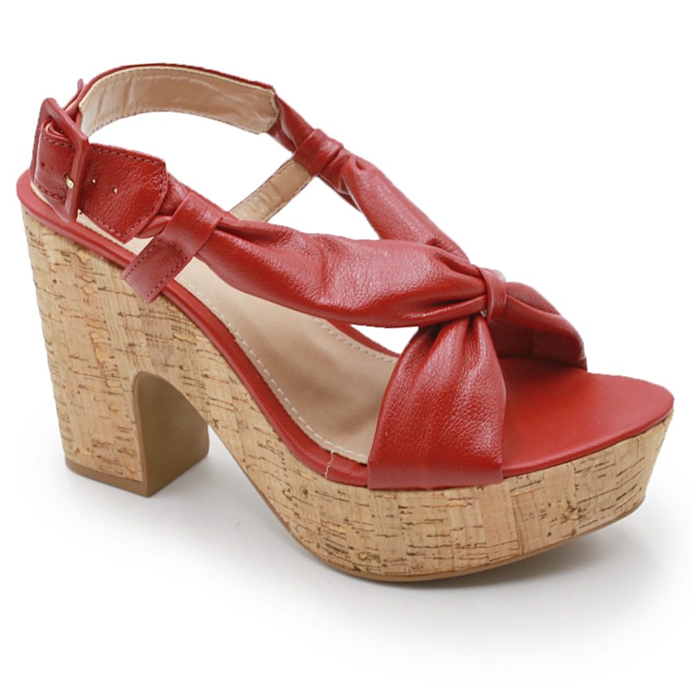 Sandalia Plataforma Ferrette Vermelho - 242091 - Anita Shoes