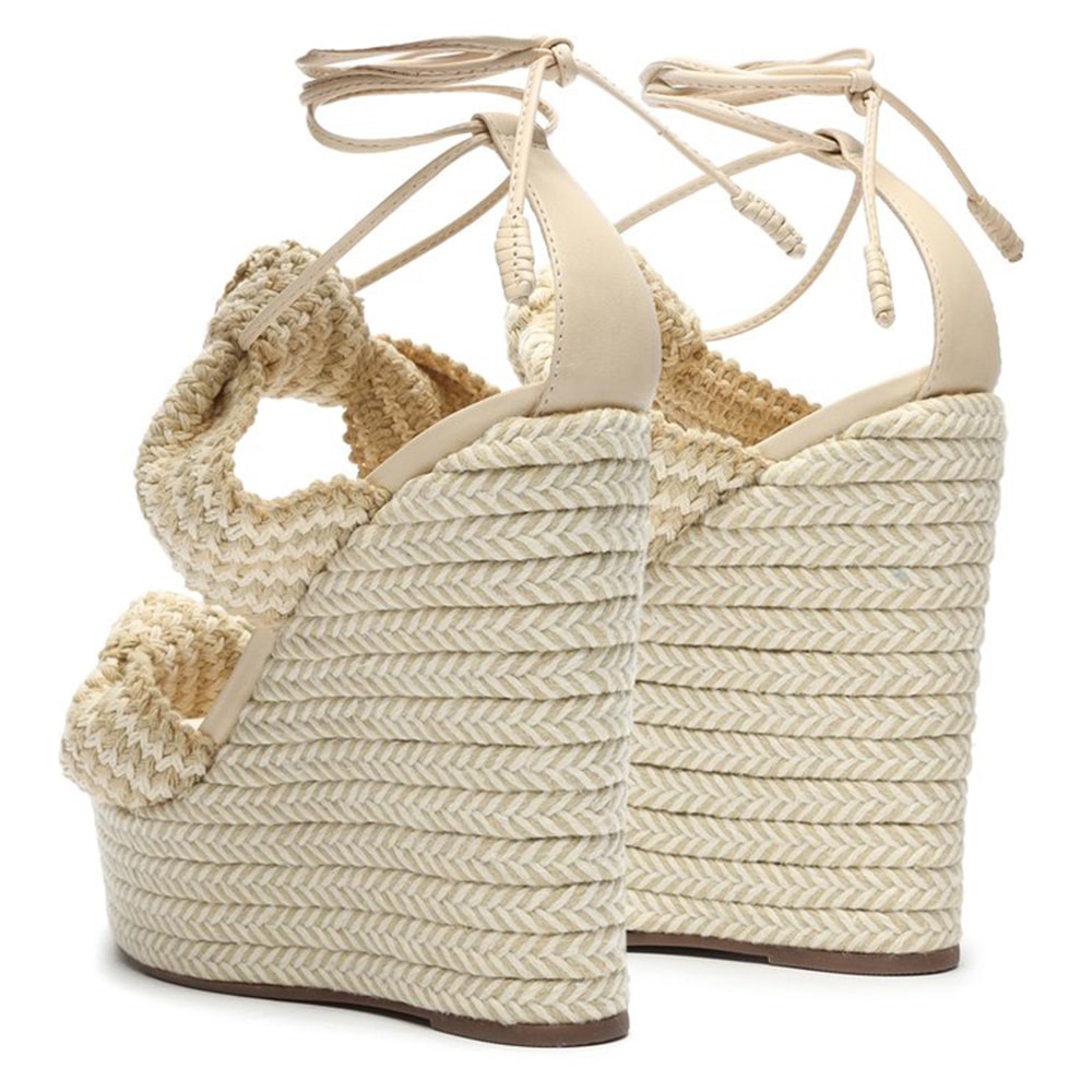 Sandalia Plataforma Schutz Multi/Egg Shell - 236608 - Anita Shoes