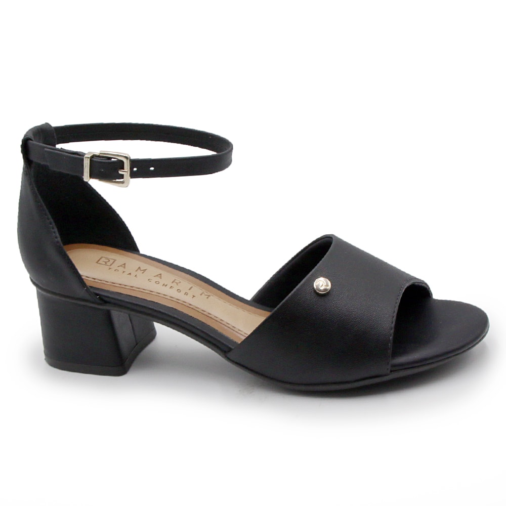 Compre Ramarim Sandália Salto Grosso Ramarim Aplique Nude Nude Online