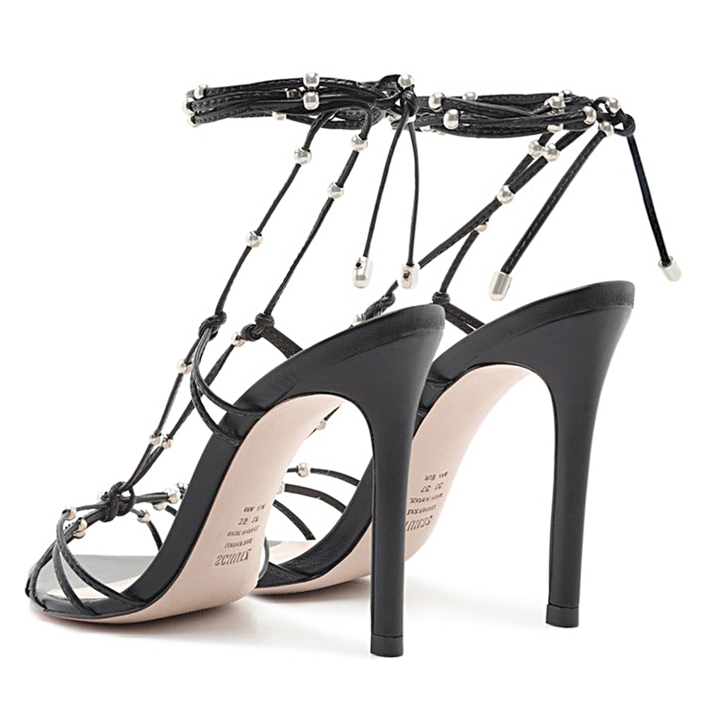 Sandália Ivete Amarração Preta e Roxa | Schutz