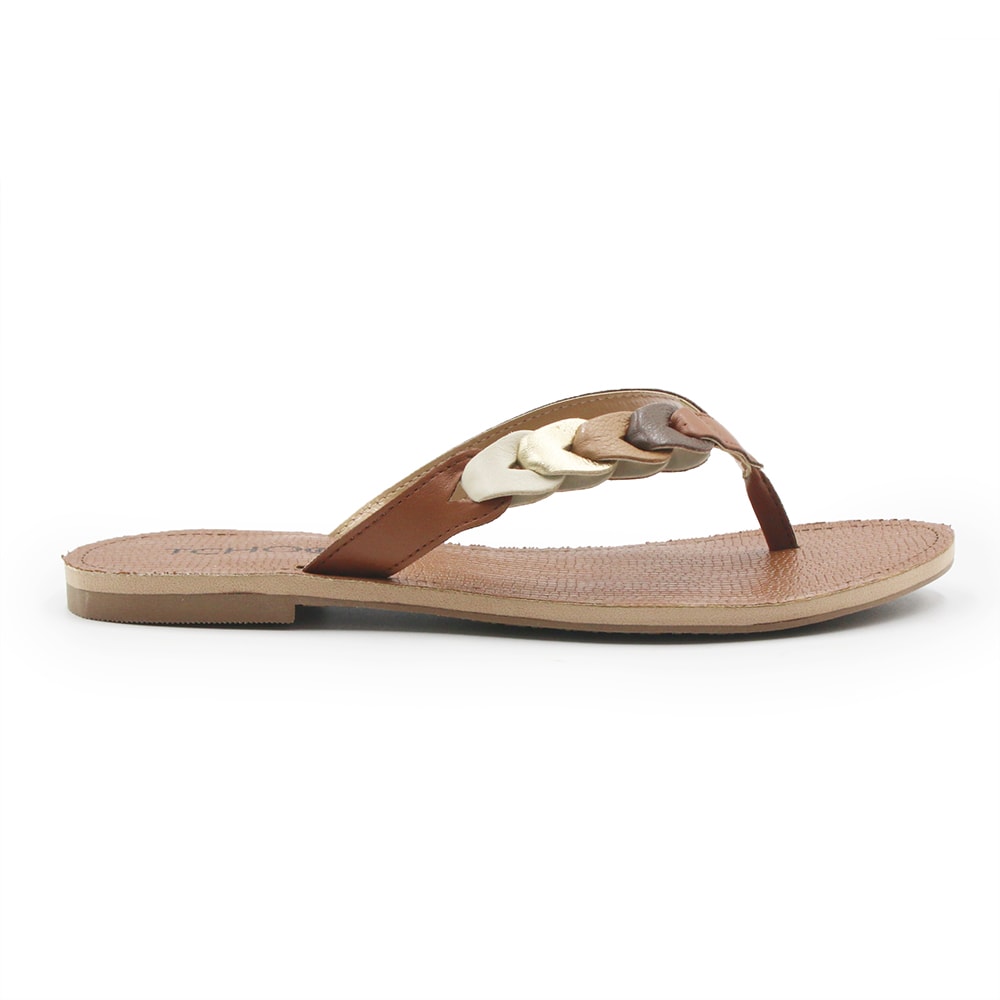 chika Sandalia Tchocco Feminina Whisky - 272484 - Anita Shoes