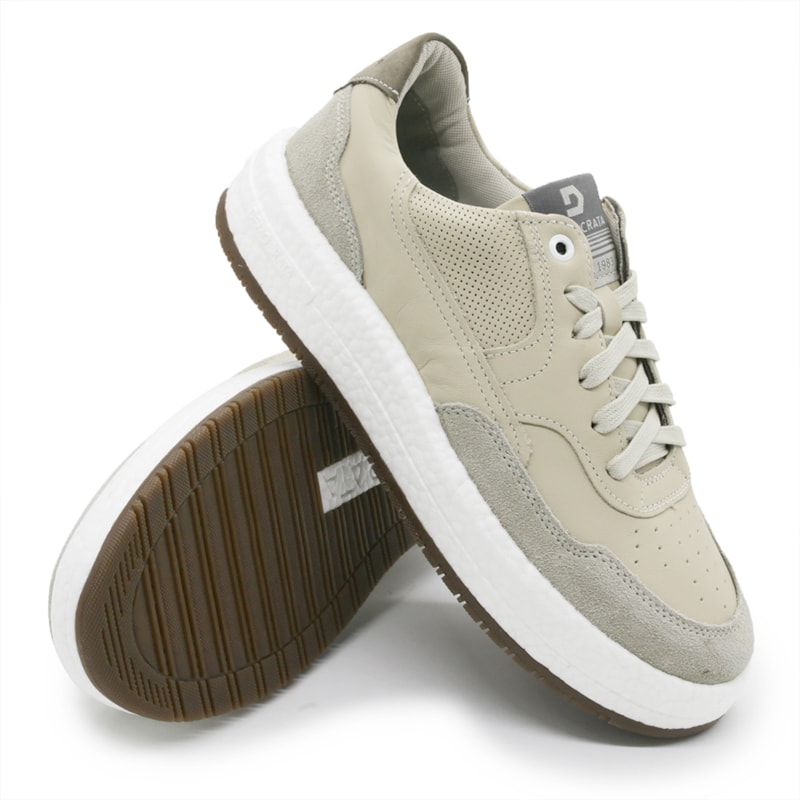 Sapatenis Democrata Drake Pulse Masculino Creme 278512 Anita Shoes