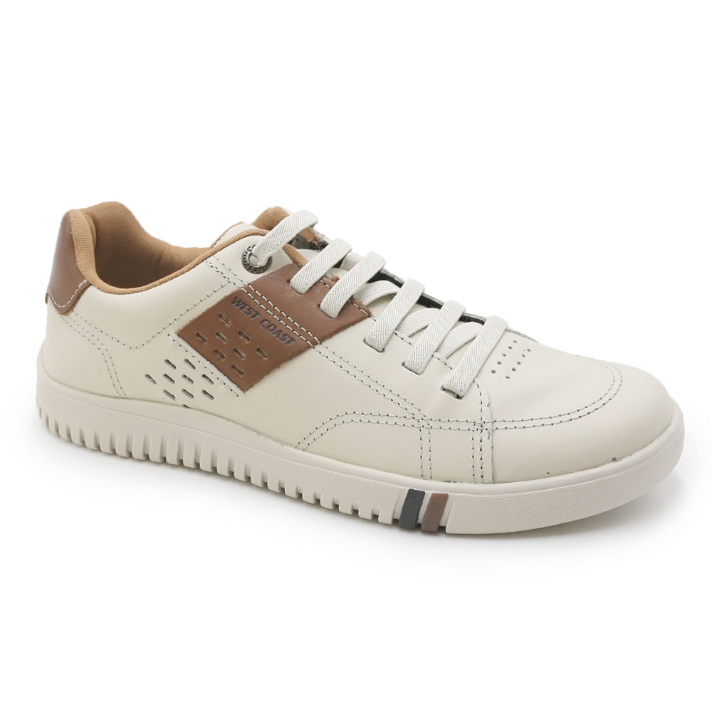 Sapatenis West Coast Gelo/Conhaque - 235708 - Anita Shoes