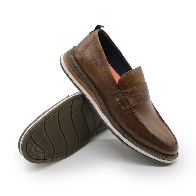 Sapato Democrata Type Masculino Conhaque - 269633