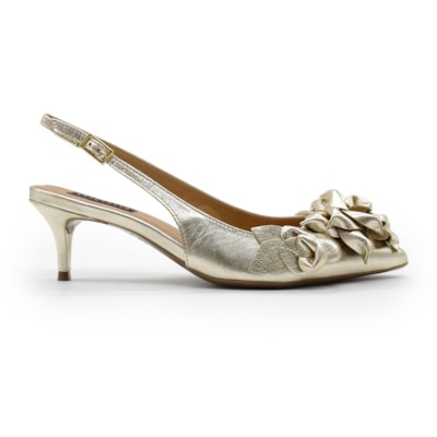 Slingback Anzetutto Feminino Ouro Light - 281411