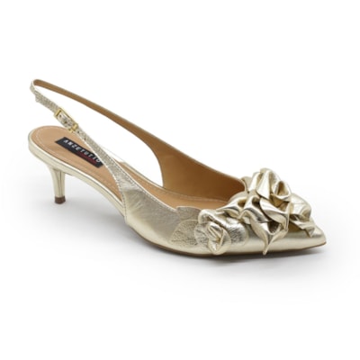 Slingback Anzetutto Feminino Ouro Light - 281411