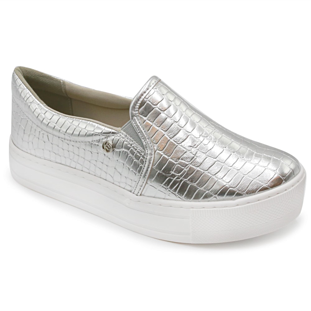 Slip On Feminino Via Marte Prata - 224334 - Anita Shoes