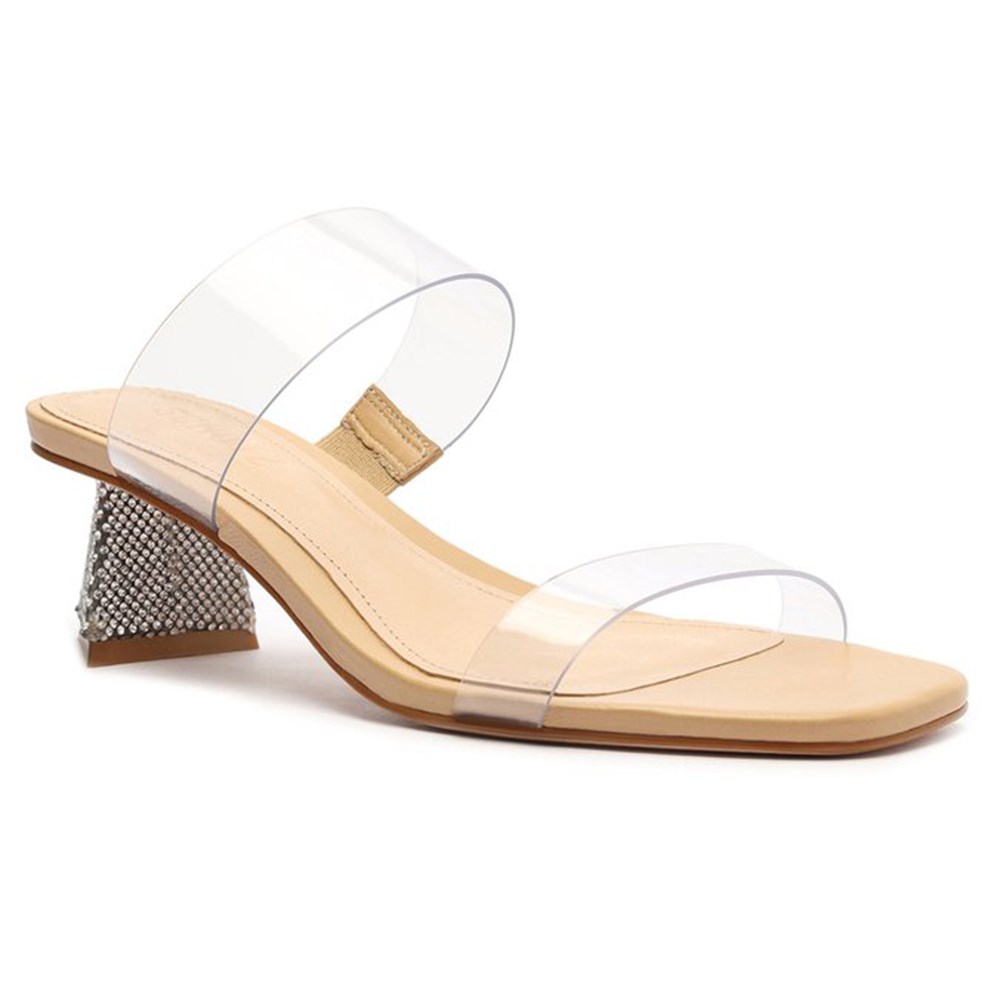 Tamanco Schutz Feminino Transparente Light Nude 246138 Anita Shoes