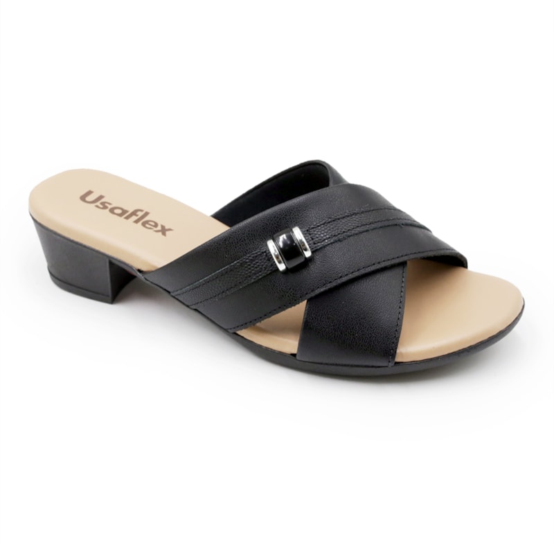 Tamanco Usaflex Feminino Preto - 279686