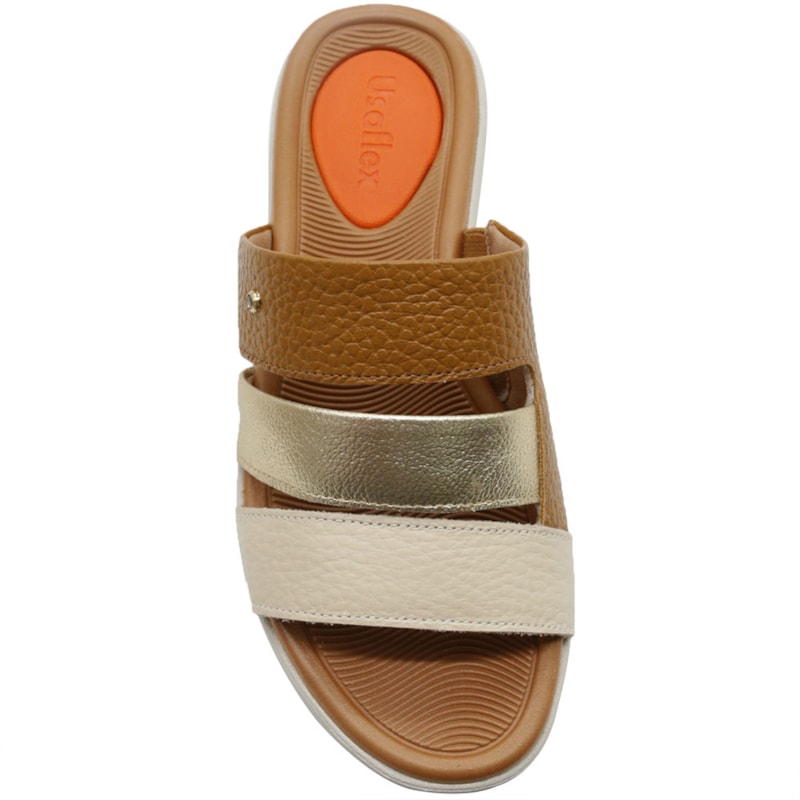 Tamanco Usaflex Feminino Tan - 280086