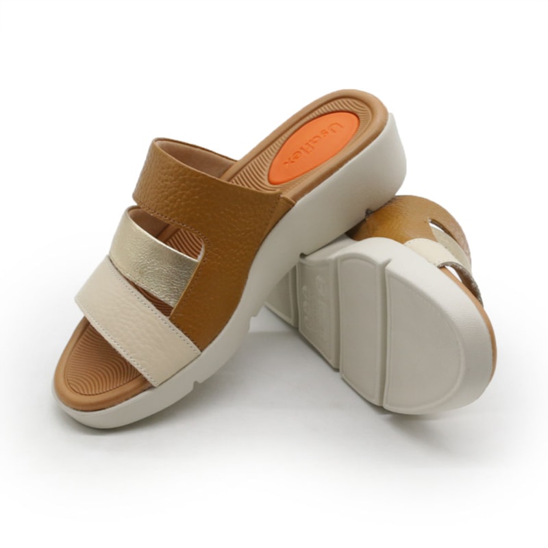 Tamanco Usaflex Feminino Tan - 280086