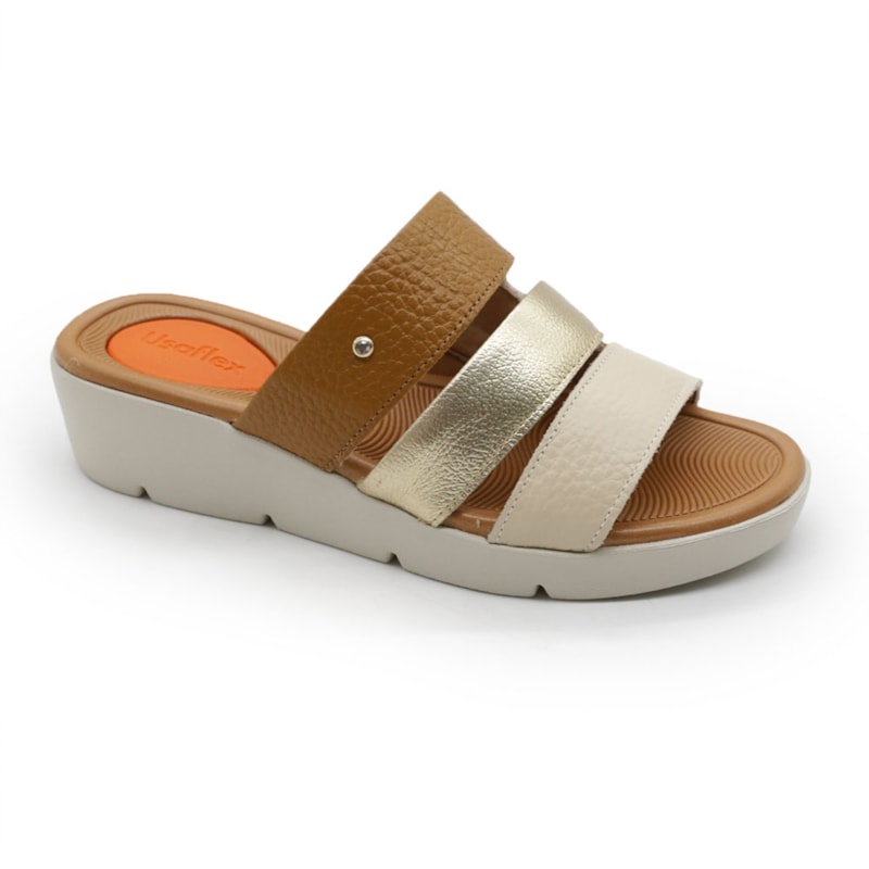 Tamanco Usaflex Feminino Tan - 280086