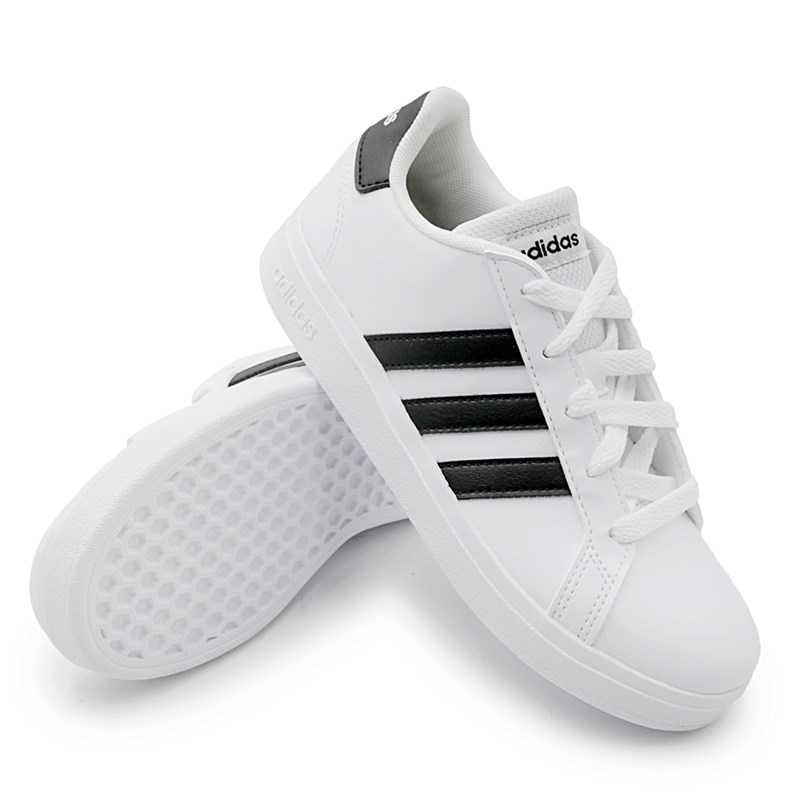 Tenis Adidas Infantil Branco/Preto - 269127