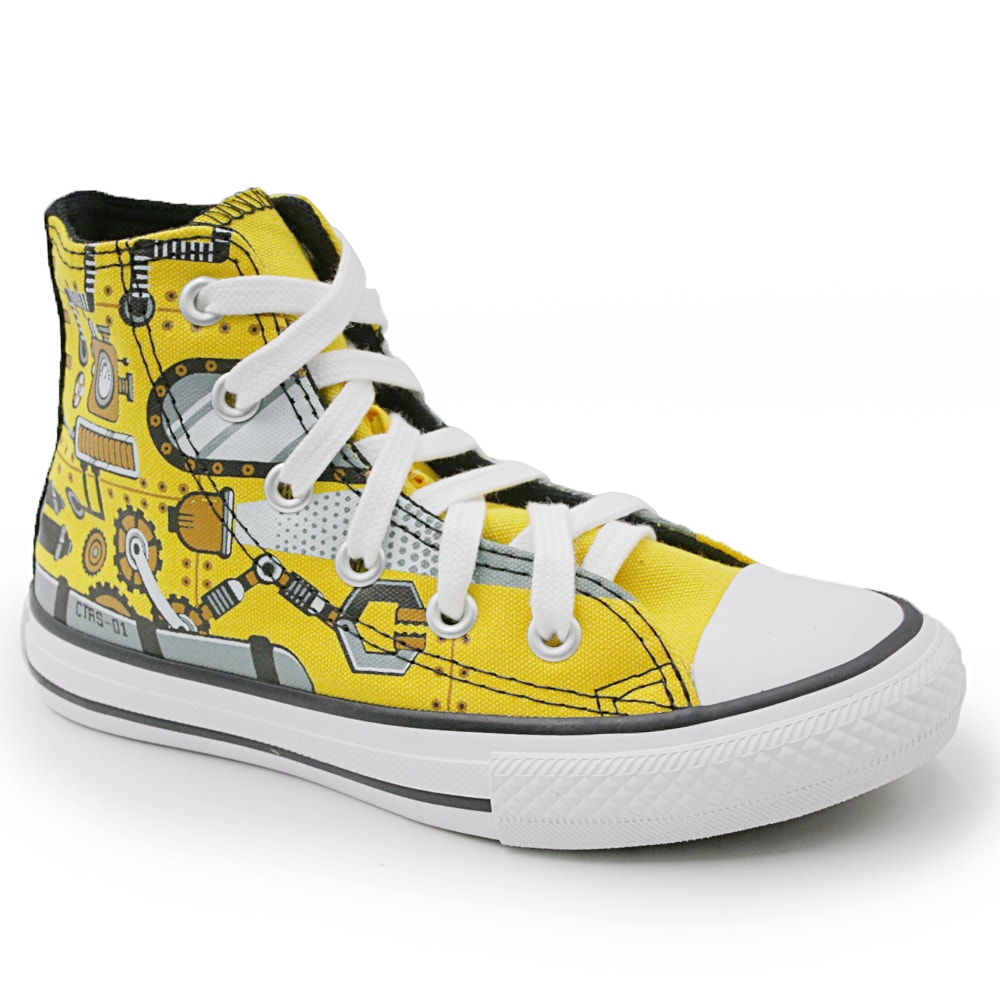 Tenis all star amarelo cano alto cheap