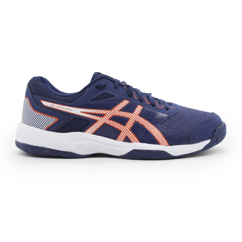 Tenis Asics Gel Backhand Masculino Azul/Laranja - 281243