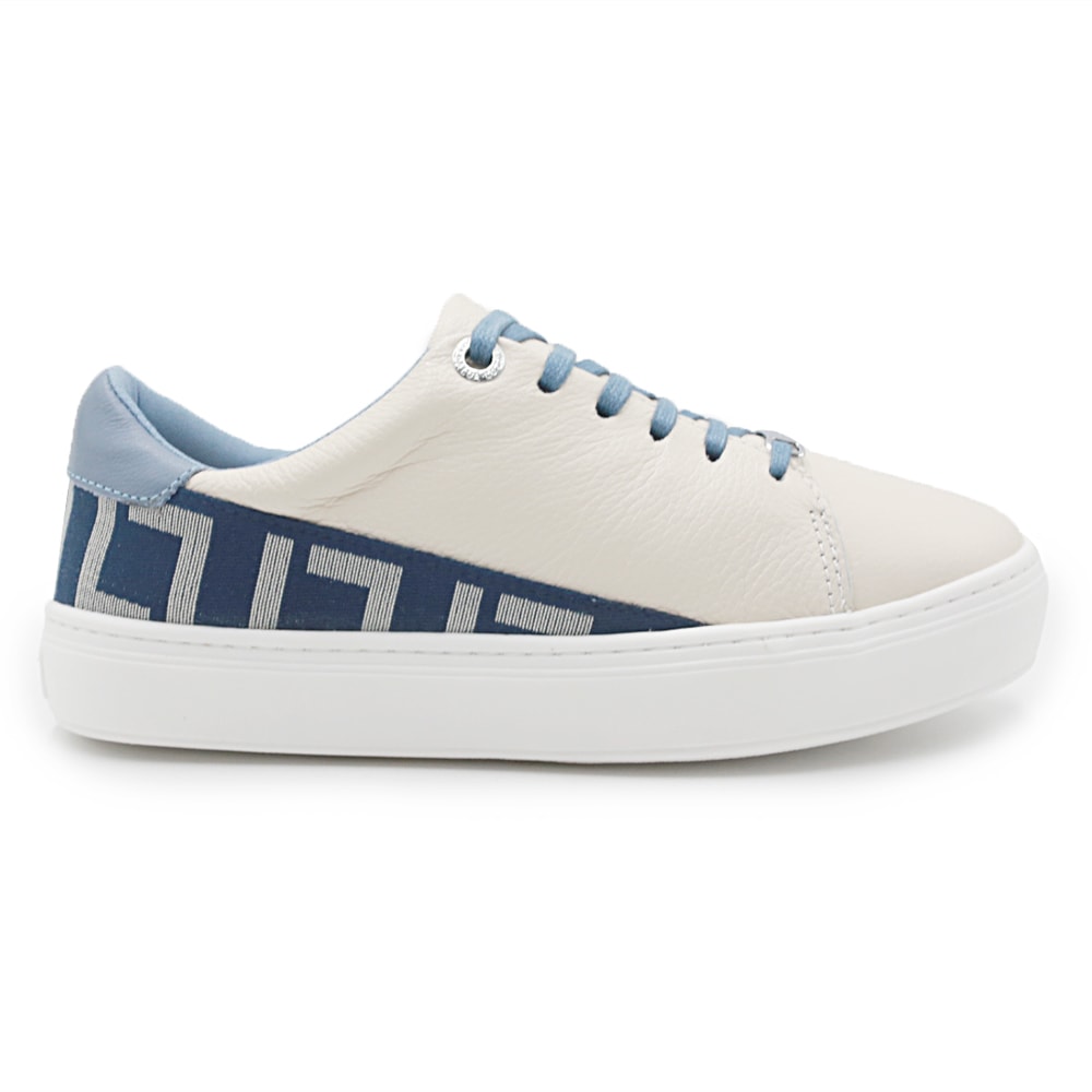 Tênis Casual Feminino Luz Da Lua Panna/Denim - 234022 - Anita Shoes