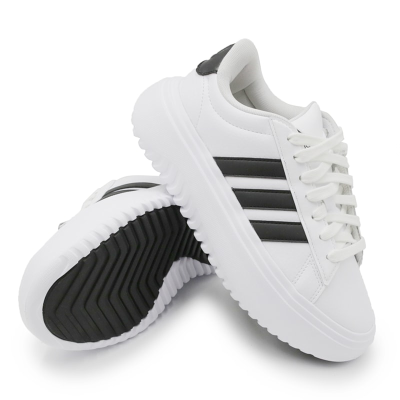 TENIS FEMININO CASUAL ADIDAS GRAND COURT PLATAFORMA IE1092 BCOPTO