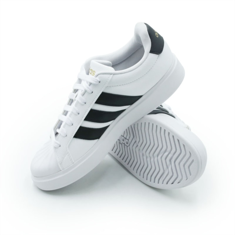 TENIS FEMININO CASUAL ADIDAS STREETTALK  KJ7808 FTWWHT/CBLACK/GOLDMT