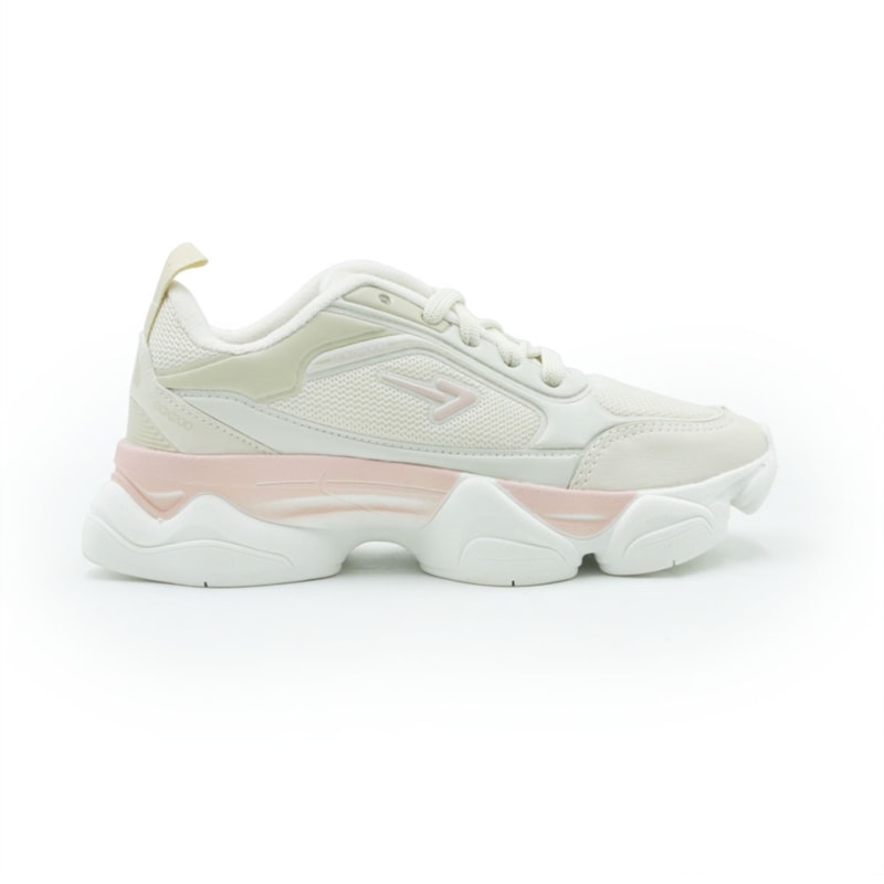 TENIS FEMININO CASUAL BOX200 6090  BX2647 OFFCREMENUDE