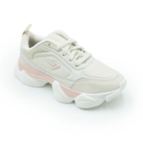 TENIS FEMININO CASUAL BOX200 6090  BX2647 OFFCREMENUDE