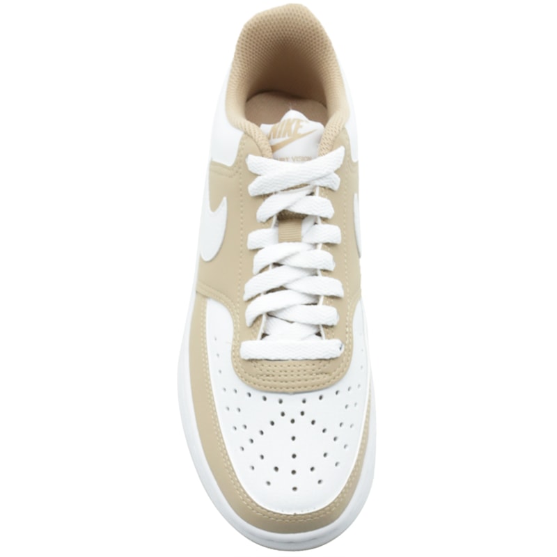 TENIS FEMININO CASUAL NIKE COURT VISION DH3158201 BRANCO/NUDE