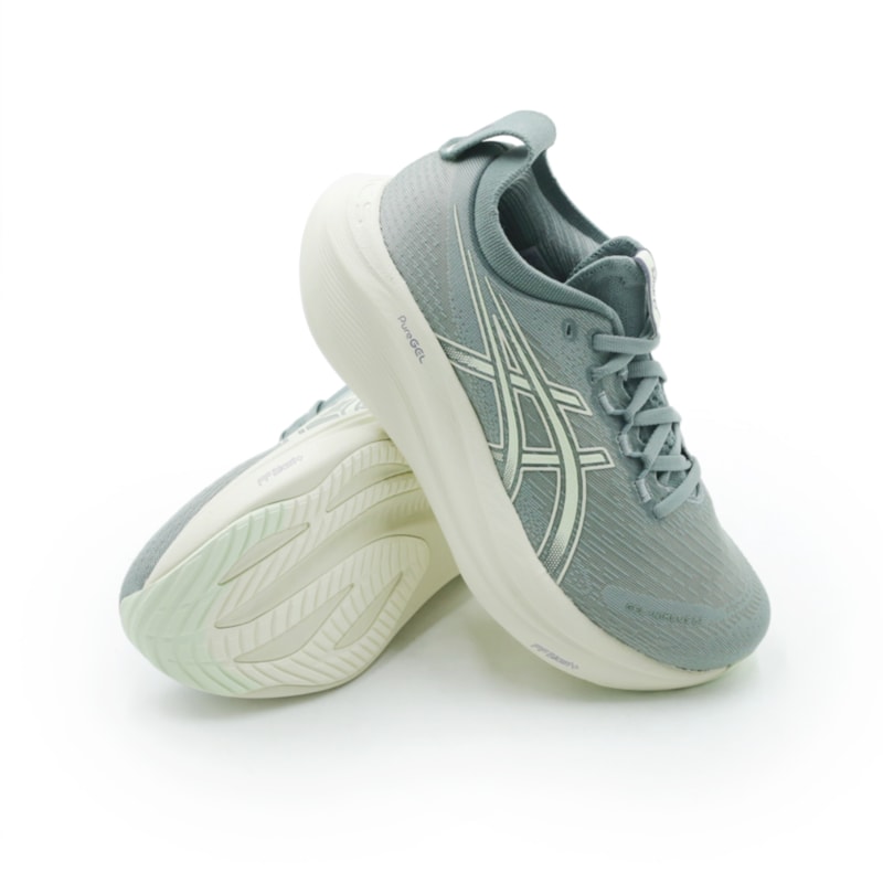 TENIS FEMININO RUNNING ASICS GEL-NIMBUS 27 1012B753 402CINZA
