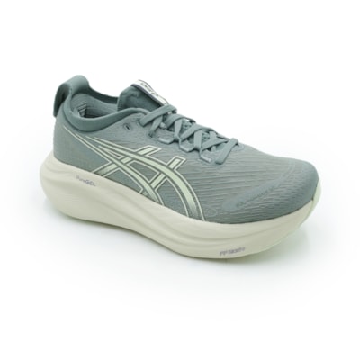TENIS FEMININO RUNNING ASICS GEL-NIMBUS 27 1012B753 402CINZA