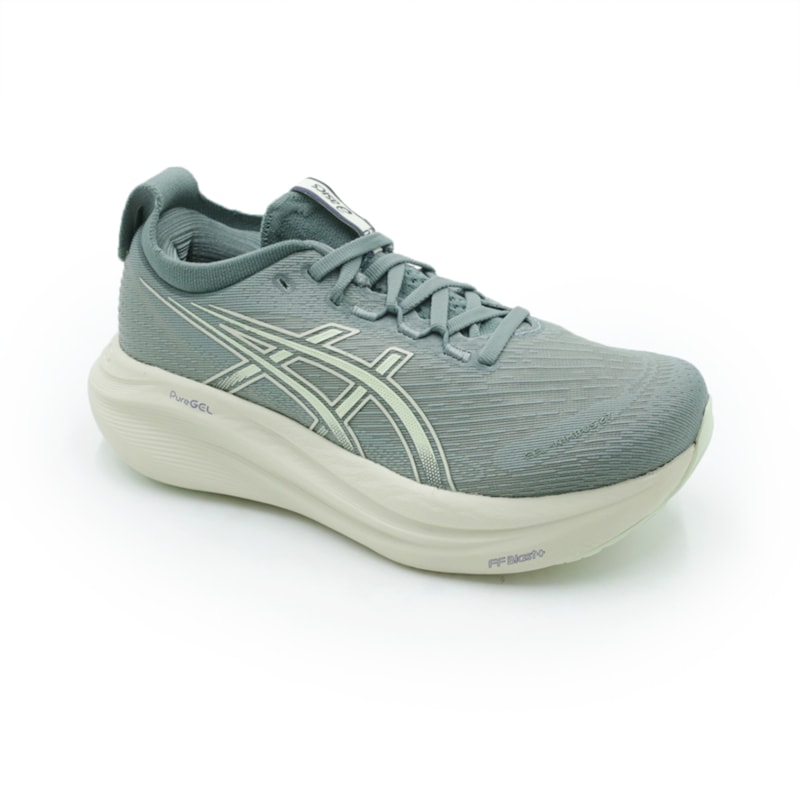 TENIS FEMININO RUNNING ASICS GEL-NIMBUS 27 1012B753 402CINZA
