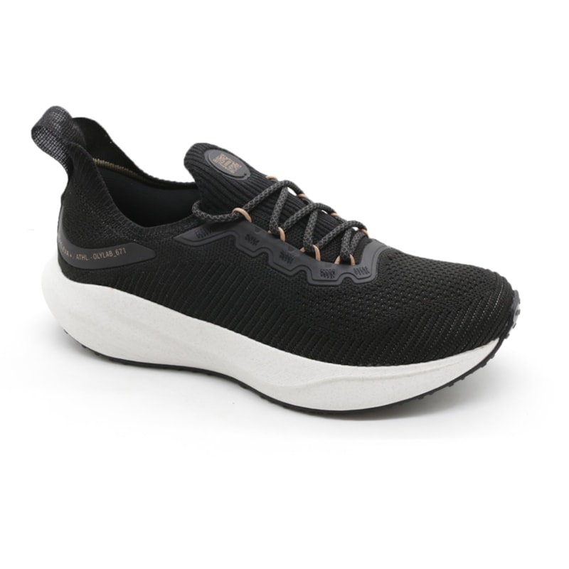 TENIS FEMININO RUNNING OLYMPIKUS 268 F PRETO.