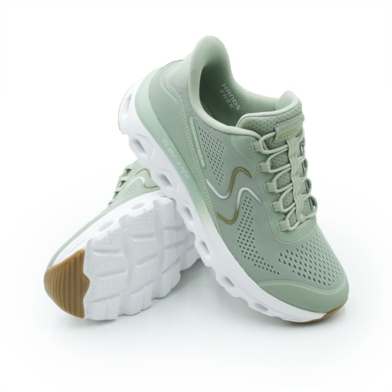 TENIS FEMININO RUNNING SKECHERS  180272 SAGE