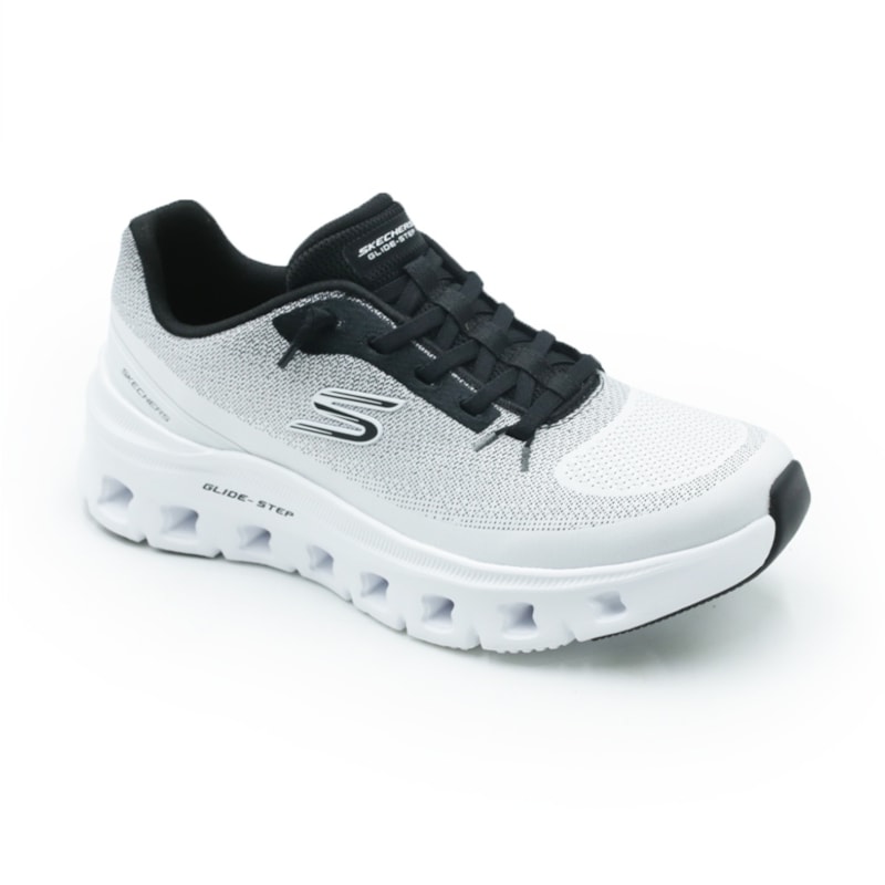 TENIS FEMININO RUNNING SKECHERS GLIDE-STEP  150437 WBK