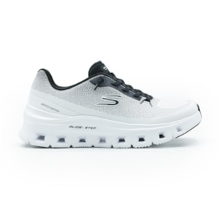 TENIS FEMININO RUNNING SKECHERS GLIDE-STEP  150437 WBK
