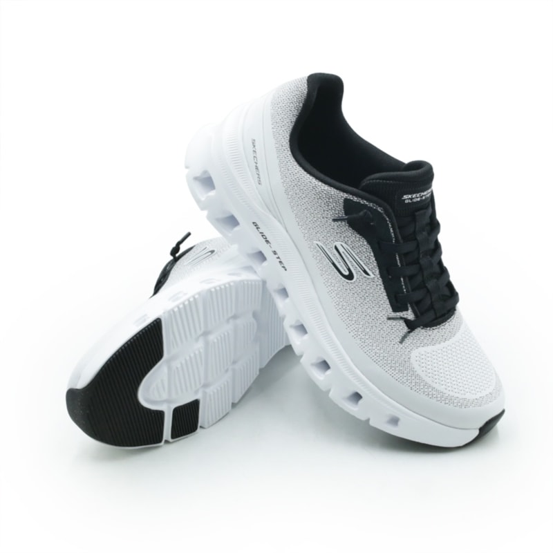 TENIS FEMININO RUNNING SKECHERS GLIDE-STEP  150437 WBK