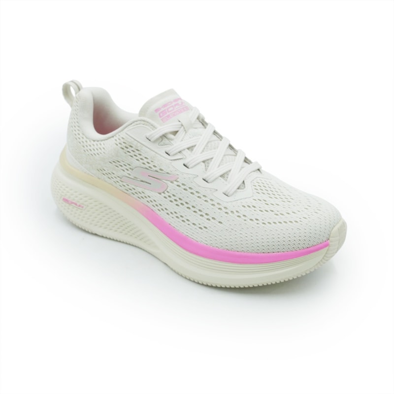 TENIS FEMININO RUNNING SKECHERS GO RUN ELE  129000BR_OFPK OFFWHITE