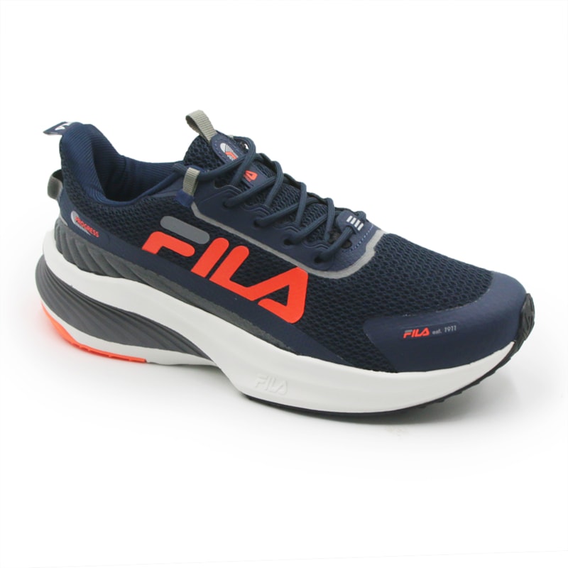 Tenis Fila Progress Masculino Marinho/Coral 263021 Anita Shoes
