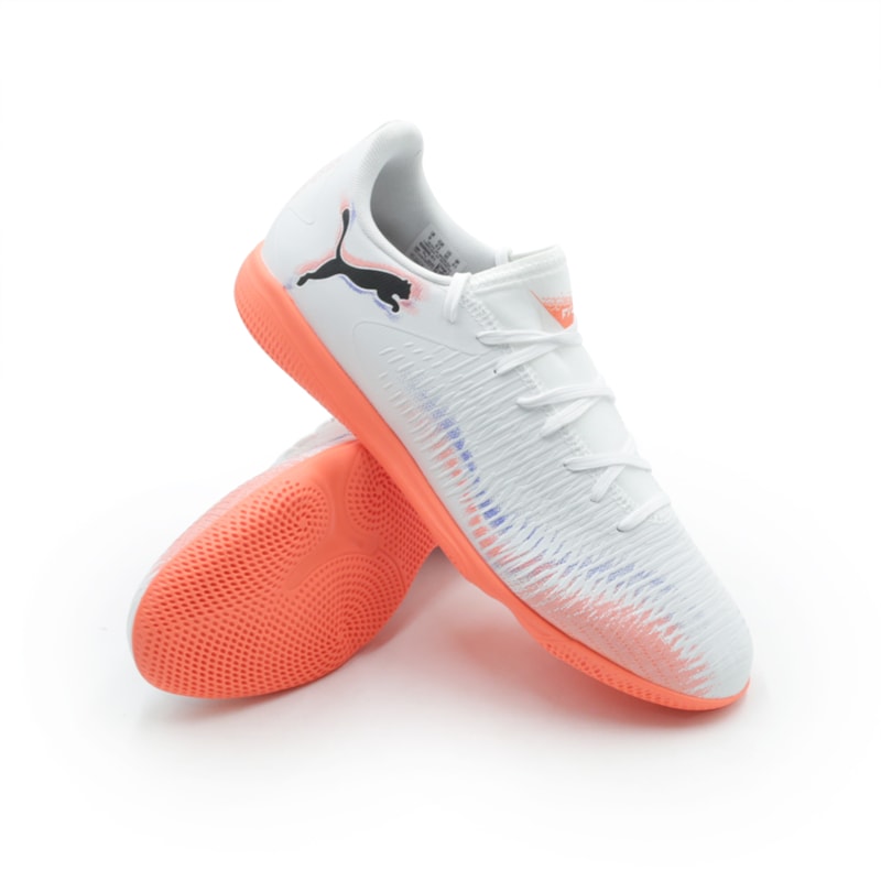 TENIS FUTEBOL INDOOR PUMA 10860601 WHITEBLACK