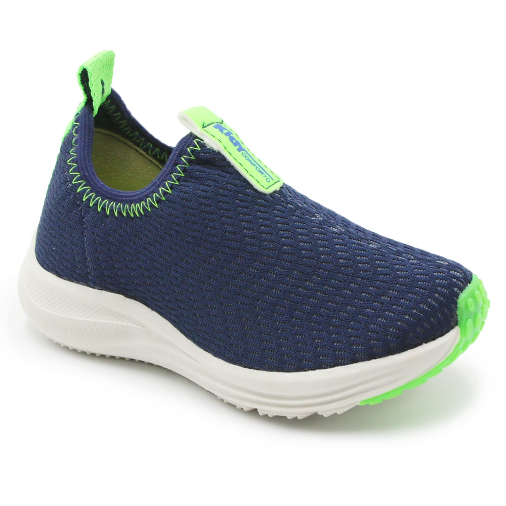 Tenis Kidy Infantil Marinho/Verde - 243571 - Anita Shoes