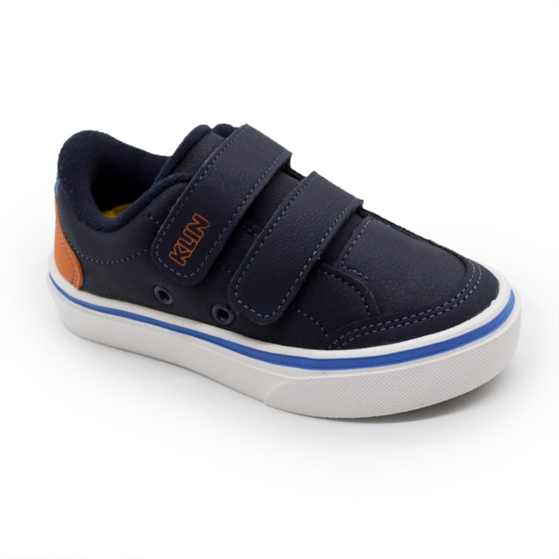 Tenis Klin Infantil Marinho/Laranja - 281916