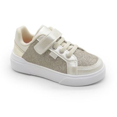 Tenis Klin Sky Infantil Offwhite/Dourado - 280623